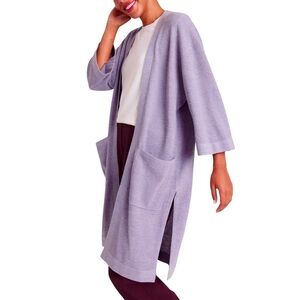 Kit and Ace In the Clouds Wrap Long Cardigan Lilac Purple Merino Wool Sz M / L